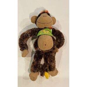 Aurora World Cheeky Carmen Monkey Plush Brown Long Limbs Banana Tail 25 Inch